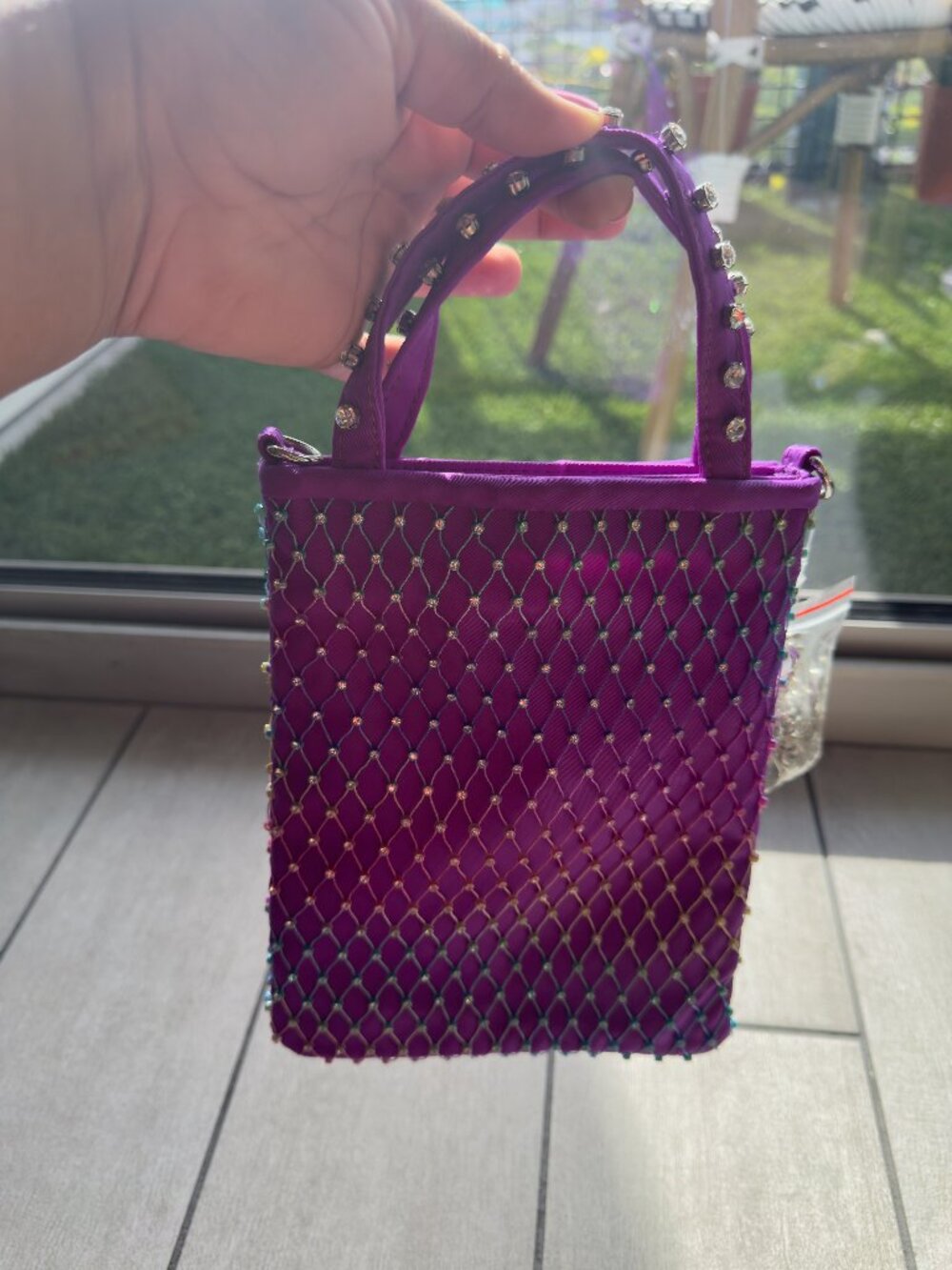 NWOT Zara Mini Bucket Bag Rainbow Crystals Crossbody 6195 810